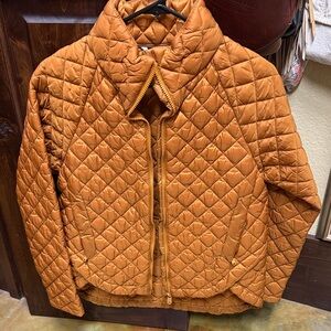 Athleta Quilted Jacket in Warm caramel